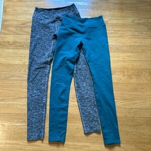 Beyond Yoga Leggings Teal and Grey Spacedye Small
